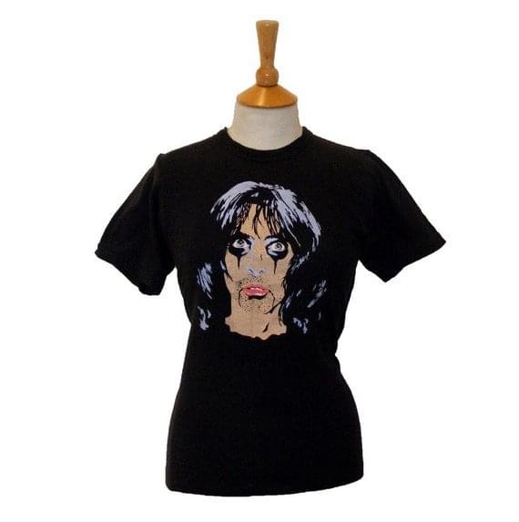 Womens Vintage T shirts-Alice Cooper Vintage tour T shirt from Blue17